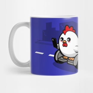 Funny Cute Kawaii Chicken Crossing The Road Funny Joke Mug